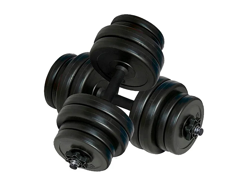 Set de mancuernas Power Plus 30kg negro