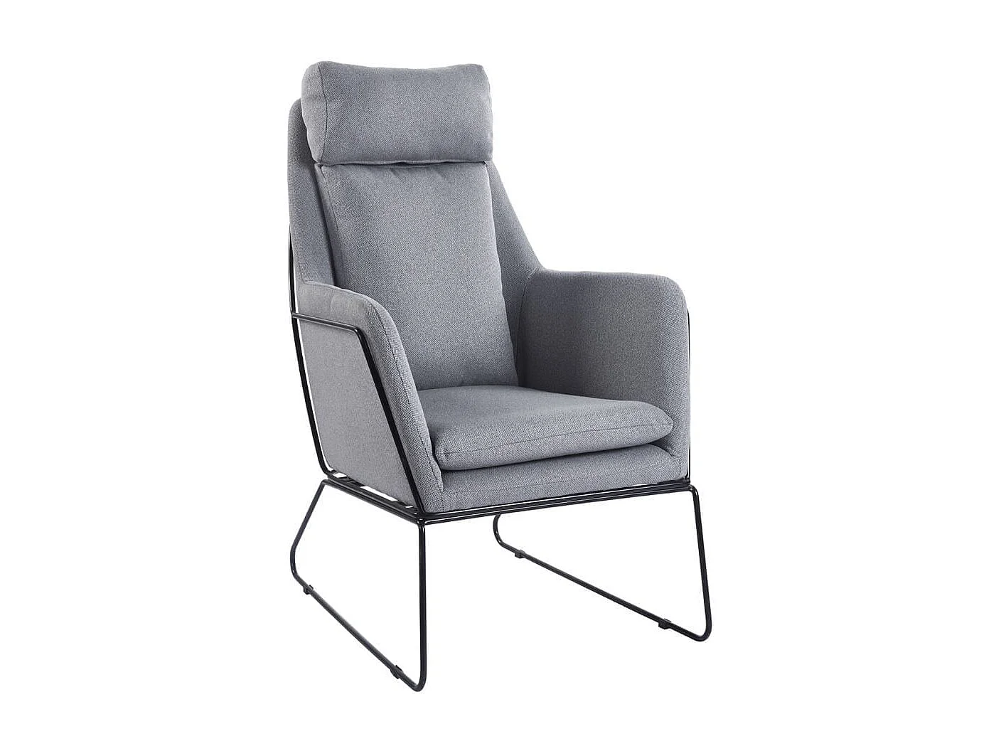 Butaca Sintra respaldo alto gris 107x72x90 cm Adec