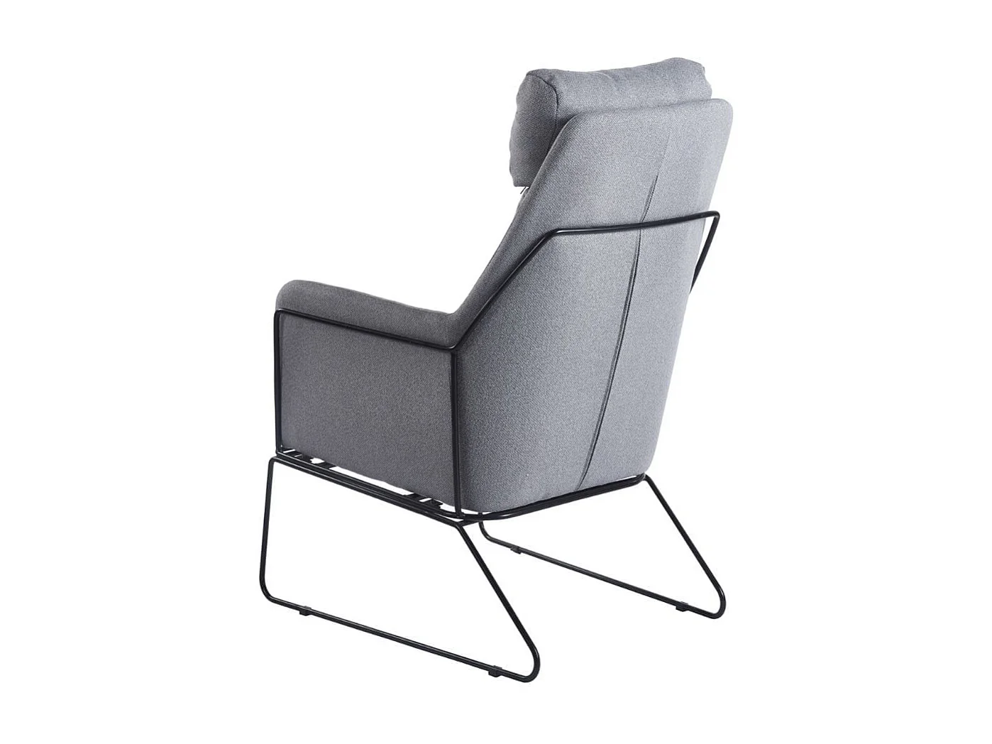 Butaca Sintra respaldo alto gris 107x72x90 cm Adec