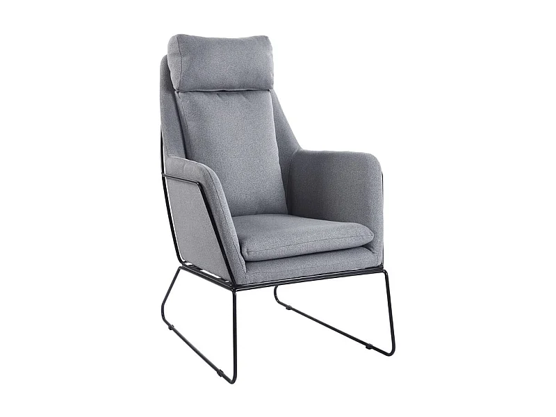 Butaca Sintra respaldo alto gris 107x72x90 cm Adec