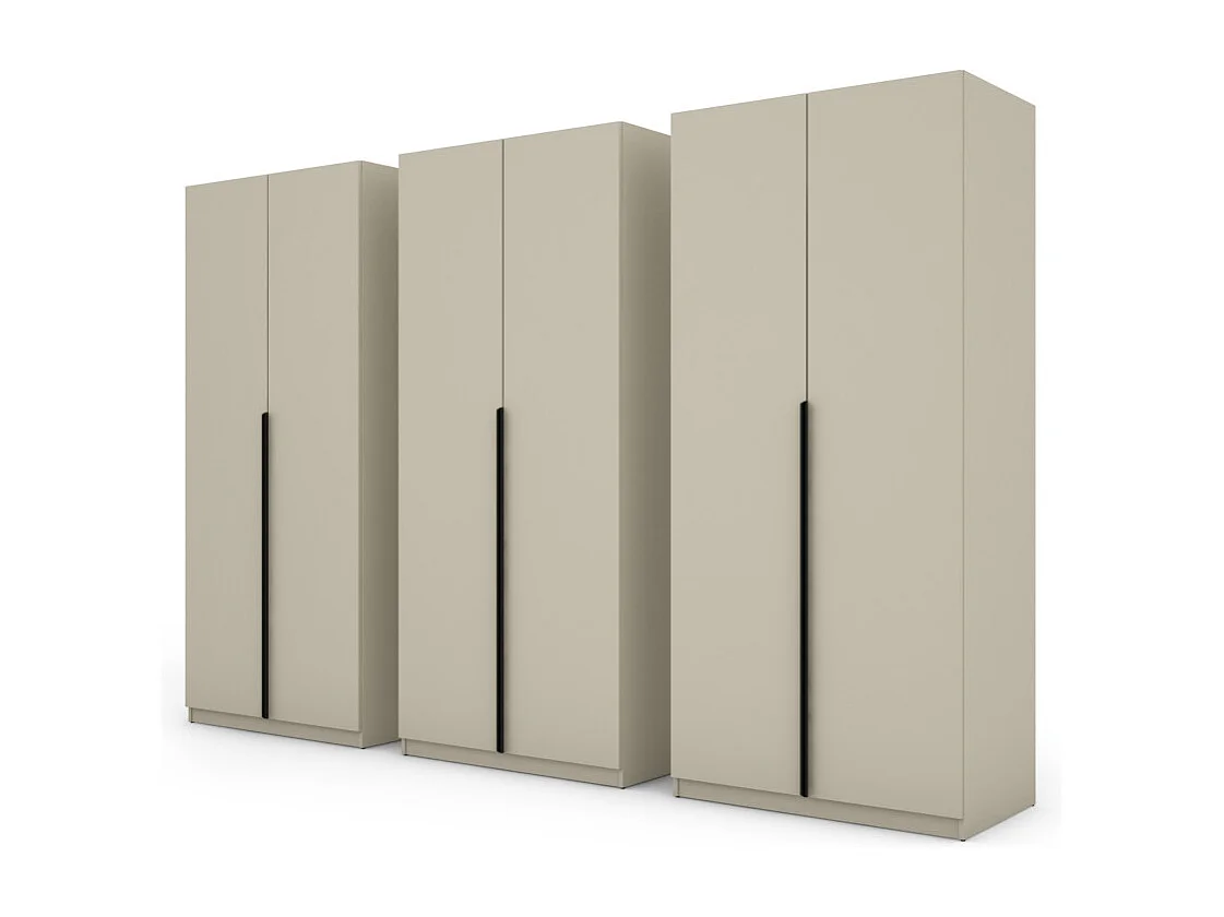 Armadio moderno 300 × 220 cm – con appendiabiti, ripiani interni e ampi cassetti esterni, modulare