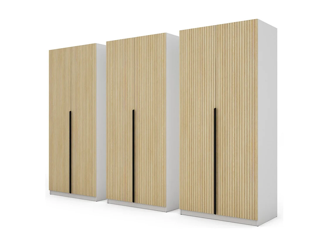 Armadio moderno 300 × 220 cm – con appendiabiti, ripiani interni e ampi cassetti esterni, modulare