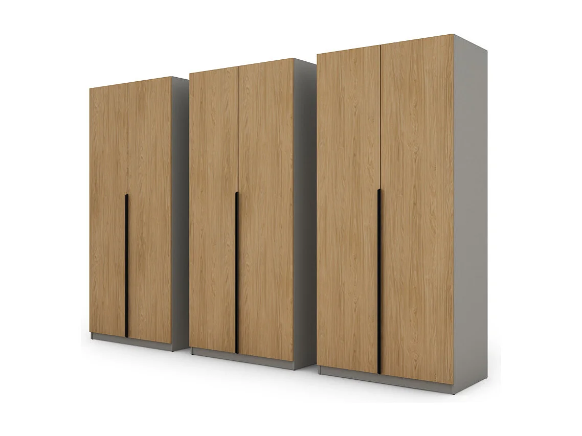 Armadio moderno 300 × 220 cm – con appendiabiti, ripiani interni e ampi cassetti esterni, modulare