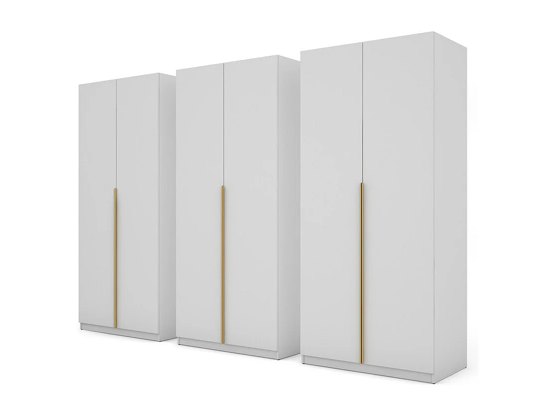 Armadio moderno 300 × 220 cm – con appendiabiti, ripiani interni e ampi cassetti esterni, modulare