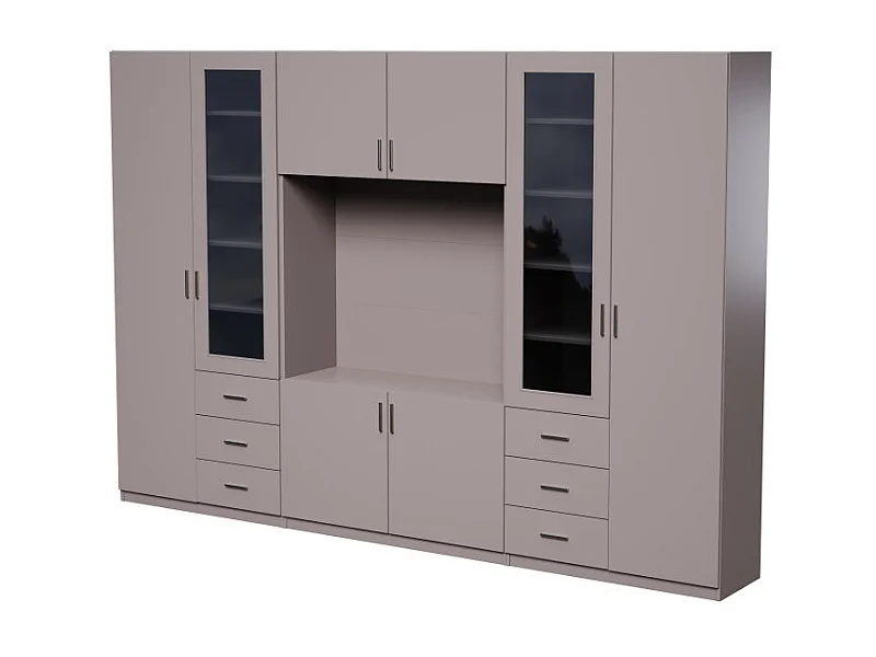 Parete attrezzata moderna Livio con mobile TV – 320 cm, grande spazio contenitivo ferramenta di alta qualità