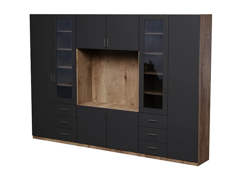 Parete attrezzata moderna Livio con mobile TV – 320 cm, grande spazio contenitivo