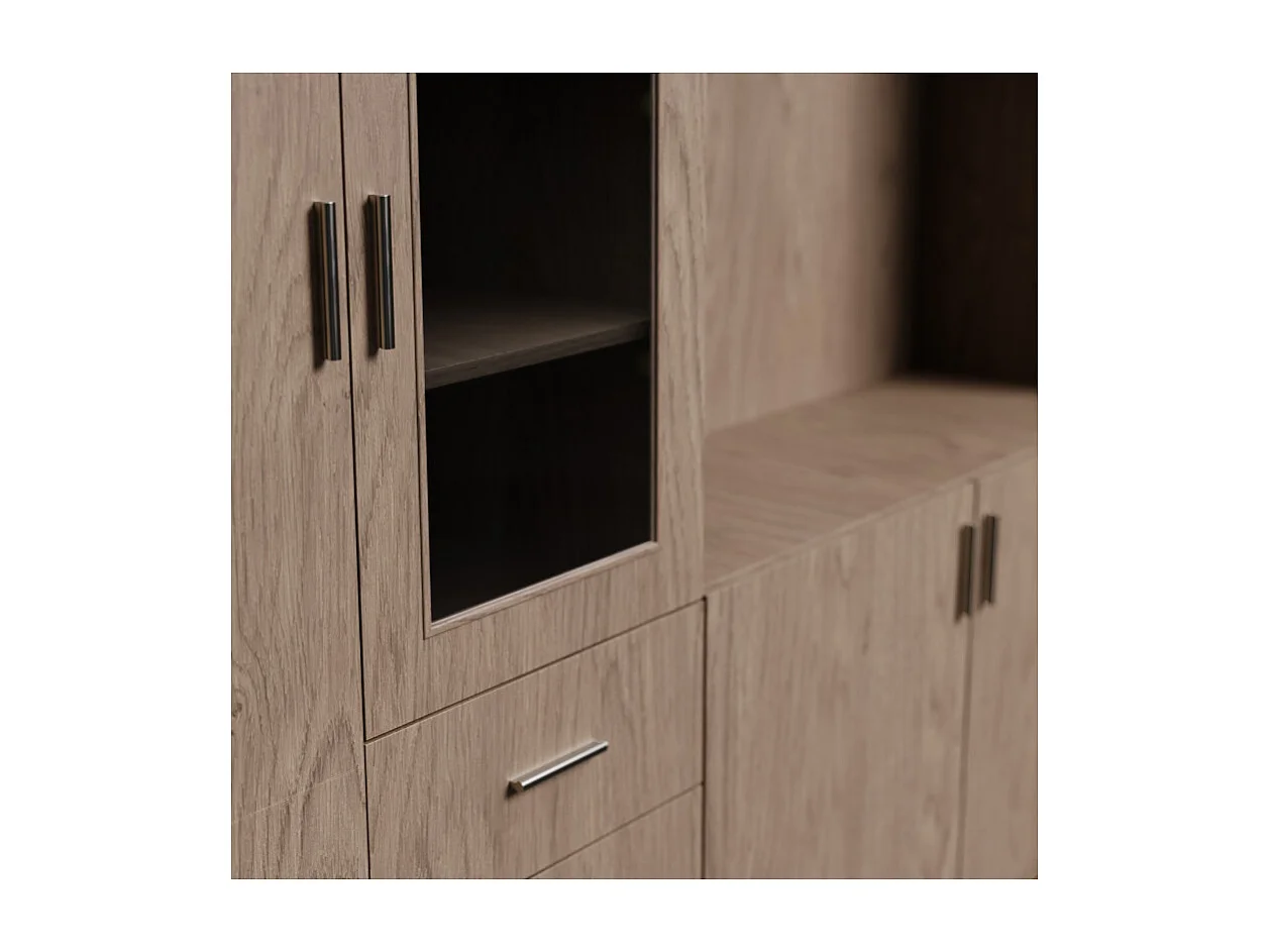 Parete attrezzata moderna Livio con mobile TV – 320 cm, grande spazio contenitivo ferramenta di alta qualità