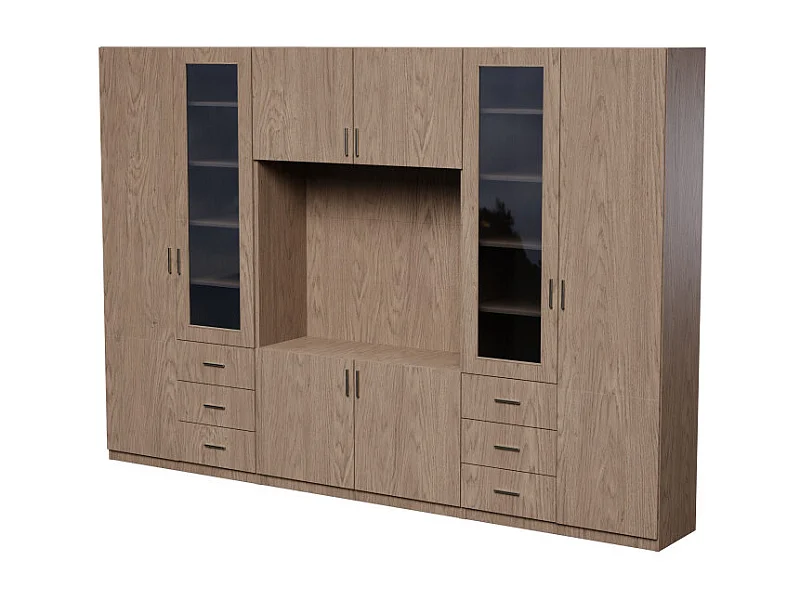 Parete attrezzata moderna Livio con mobile TV – 320 cm, grande spazio contenitivo ferramenta di alta qualità