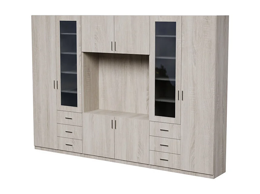 Parete attrezzata moderna Livio con mobile TV – 320 cm, grande spazio contenitivo