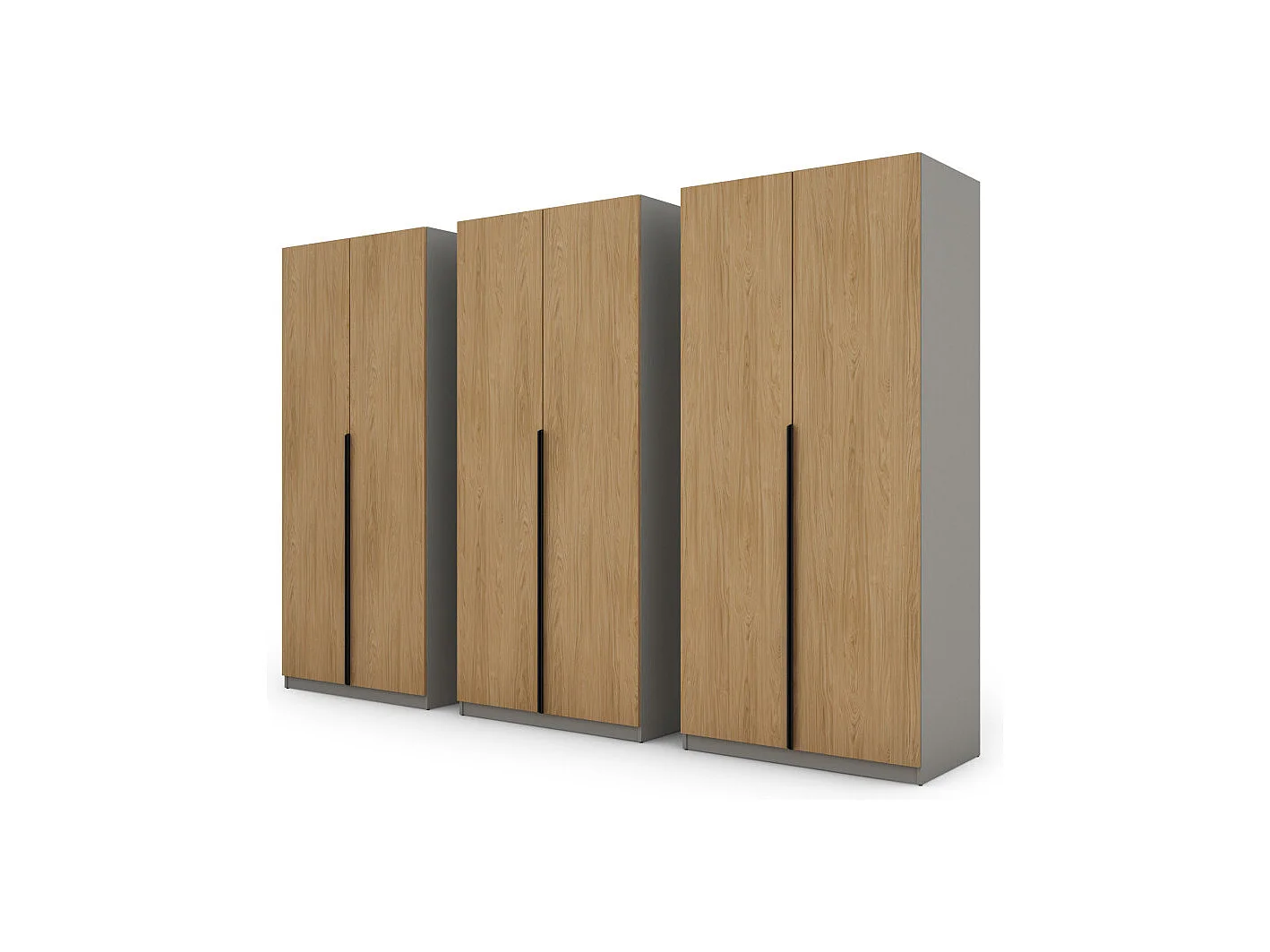 Armadio moderno 300 × 220 cm – con appendiabiti, ripiani interni e ampi cassetti esterni, modulare ferramenta di alta qualità