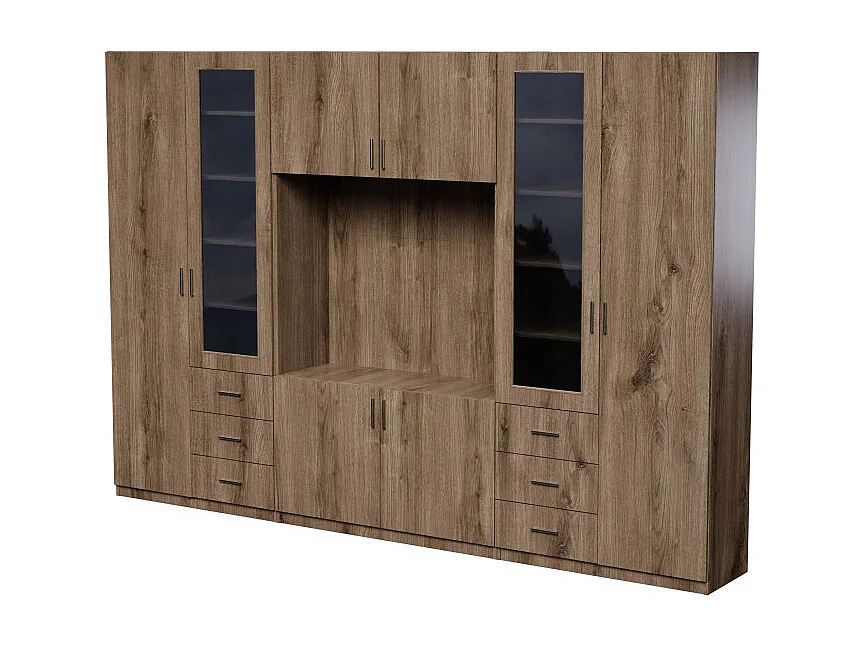 Parete attrezzata moderna Livio con mobile TV – 320 cm, grande spazio contenitivo