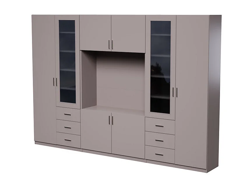 Parete attrezzata moderna Livio con mobile TV – 320 cm, grande spazio contenitivo