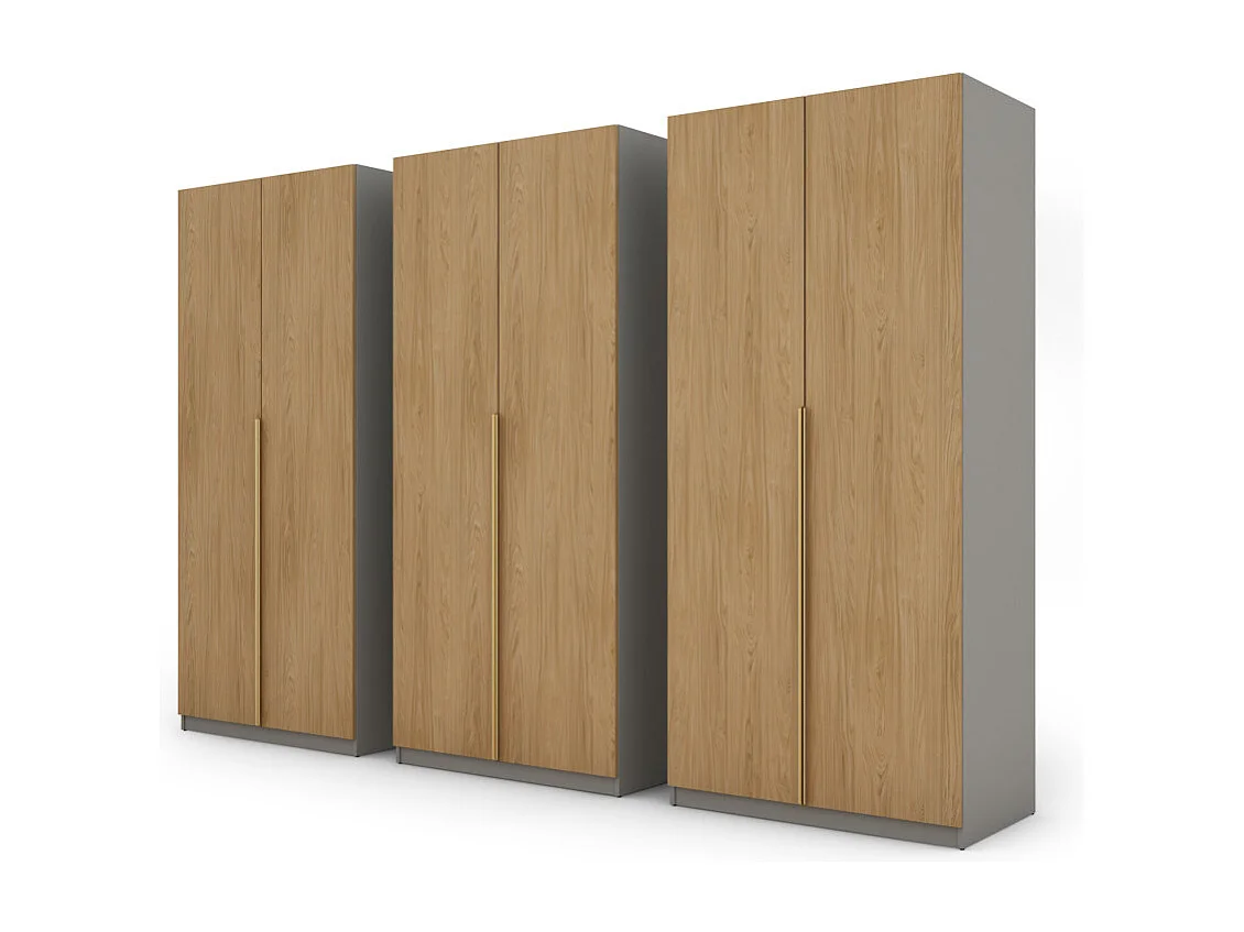 Armadio moderno 300 × 220 cm – con appendiabiti, ripiani interni e ampi cassetti esterni, modulare