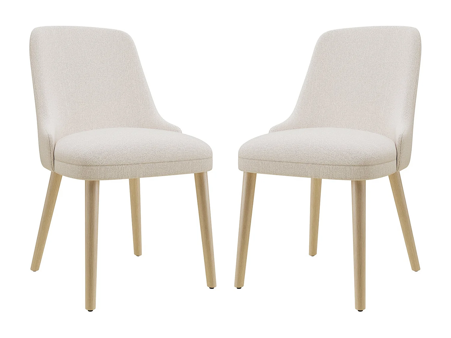 Lot de 2 Chaises de Salle à Manger Haut Dossier – Style Vintage Chic, Assise Confortable, Idéales pour Cuisine et Salle à Manger – beige