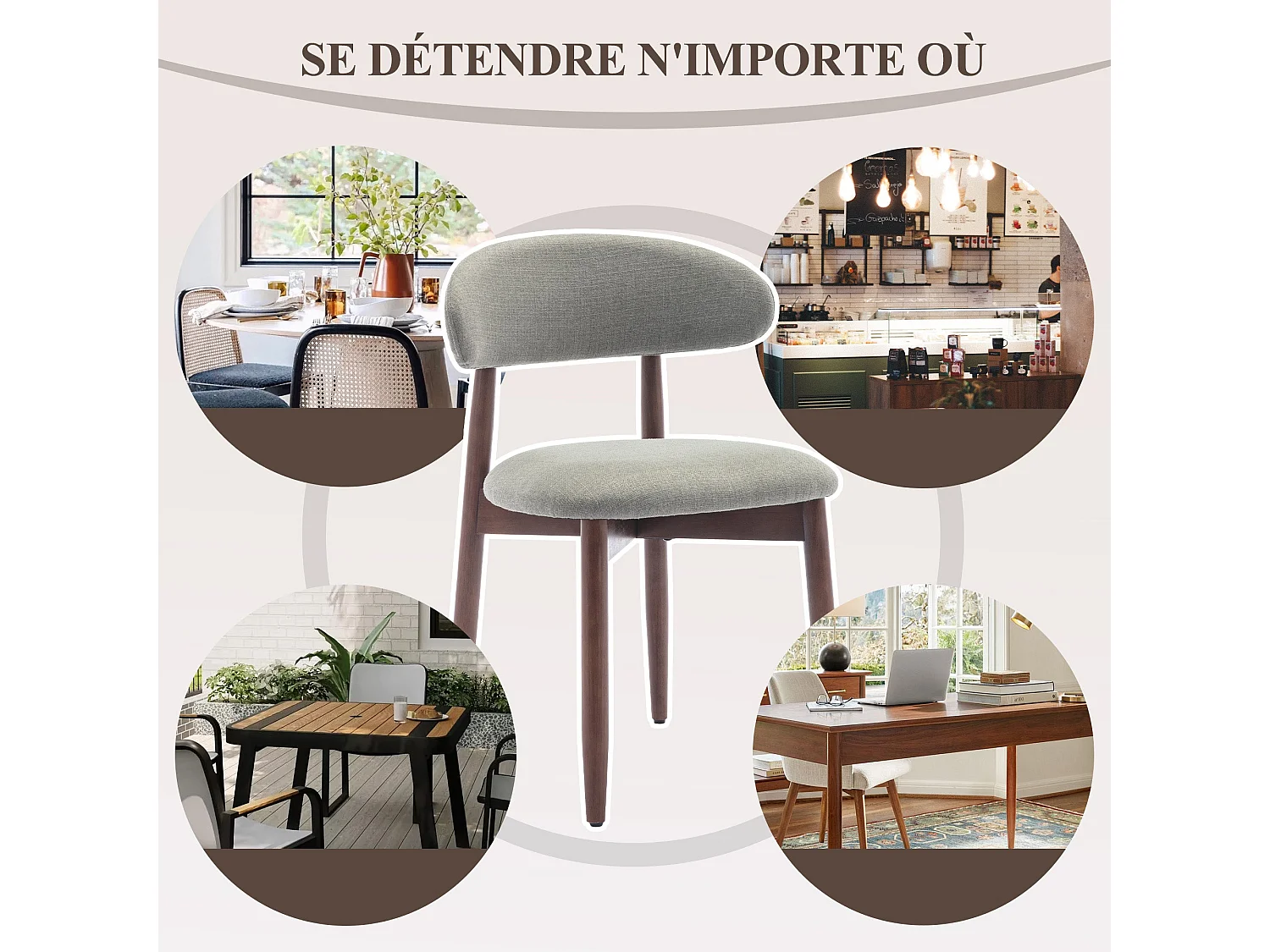 Lot de 2 Chaises, robustes et élégantes, style nordique minimaliste, idéales pour salle à manger et cuisine - Vert