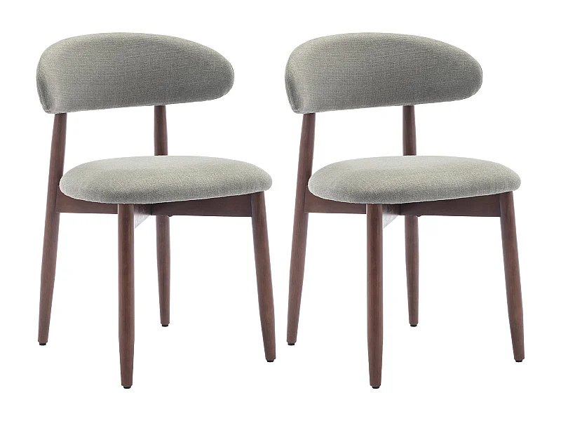 Lot de 2 Chaises, robustes et élégantes, style nordique minimaliste, idéales pour salle à manger et cuisine - Vert