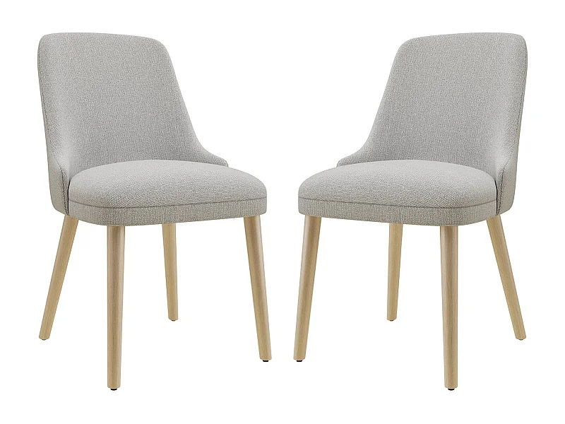 Lot de 2 Chaises de Salle à Manger Haut Dossier – Style Vintage Chic, Assise Confortable, Idéales pour Cuisine et Salle à Manger – Gris