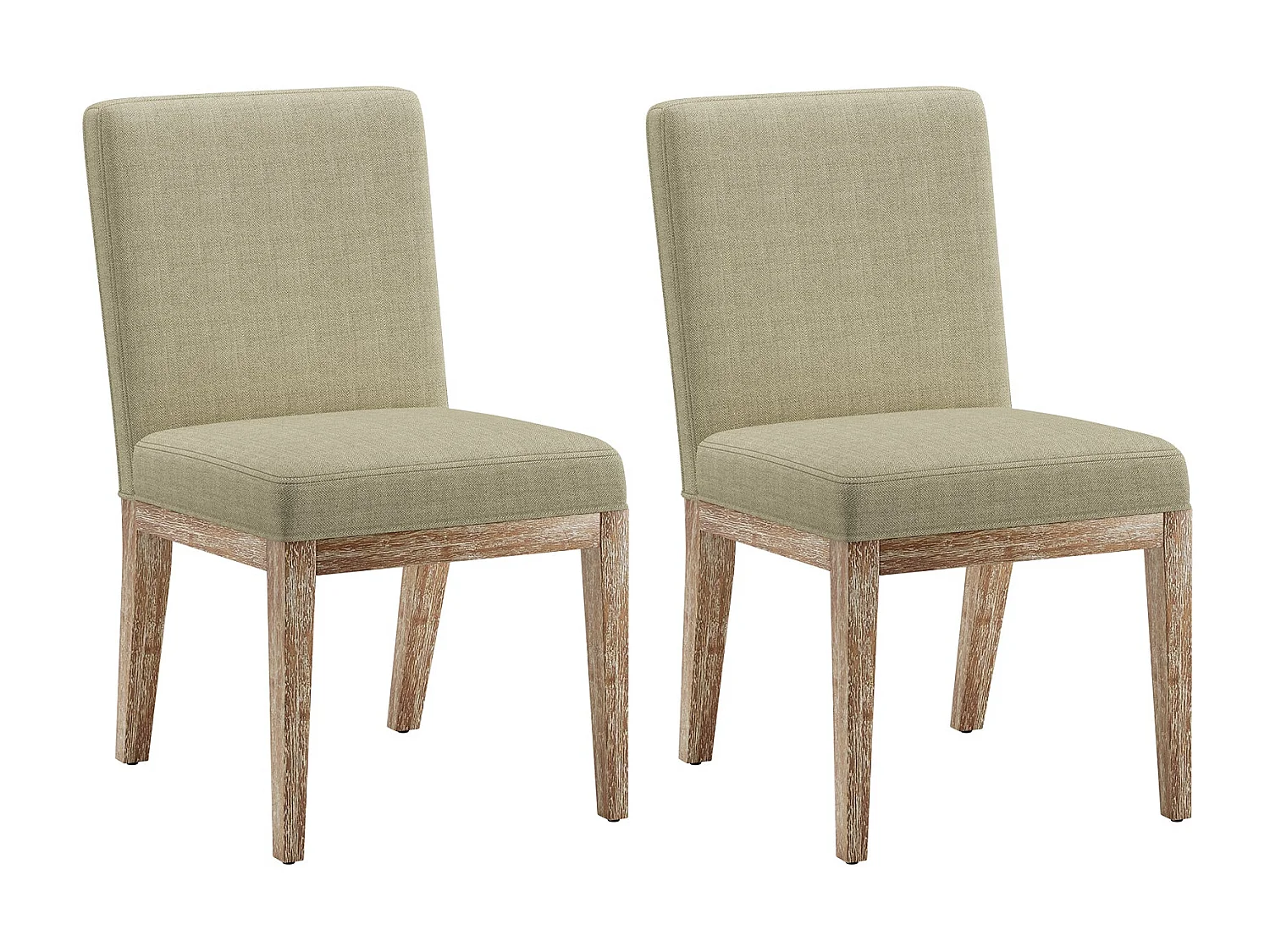 Lot de 2 chaises de salle à manger modernes en tissu style campagne - Taupe