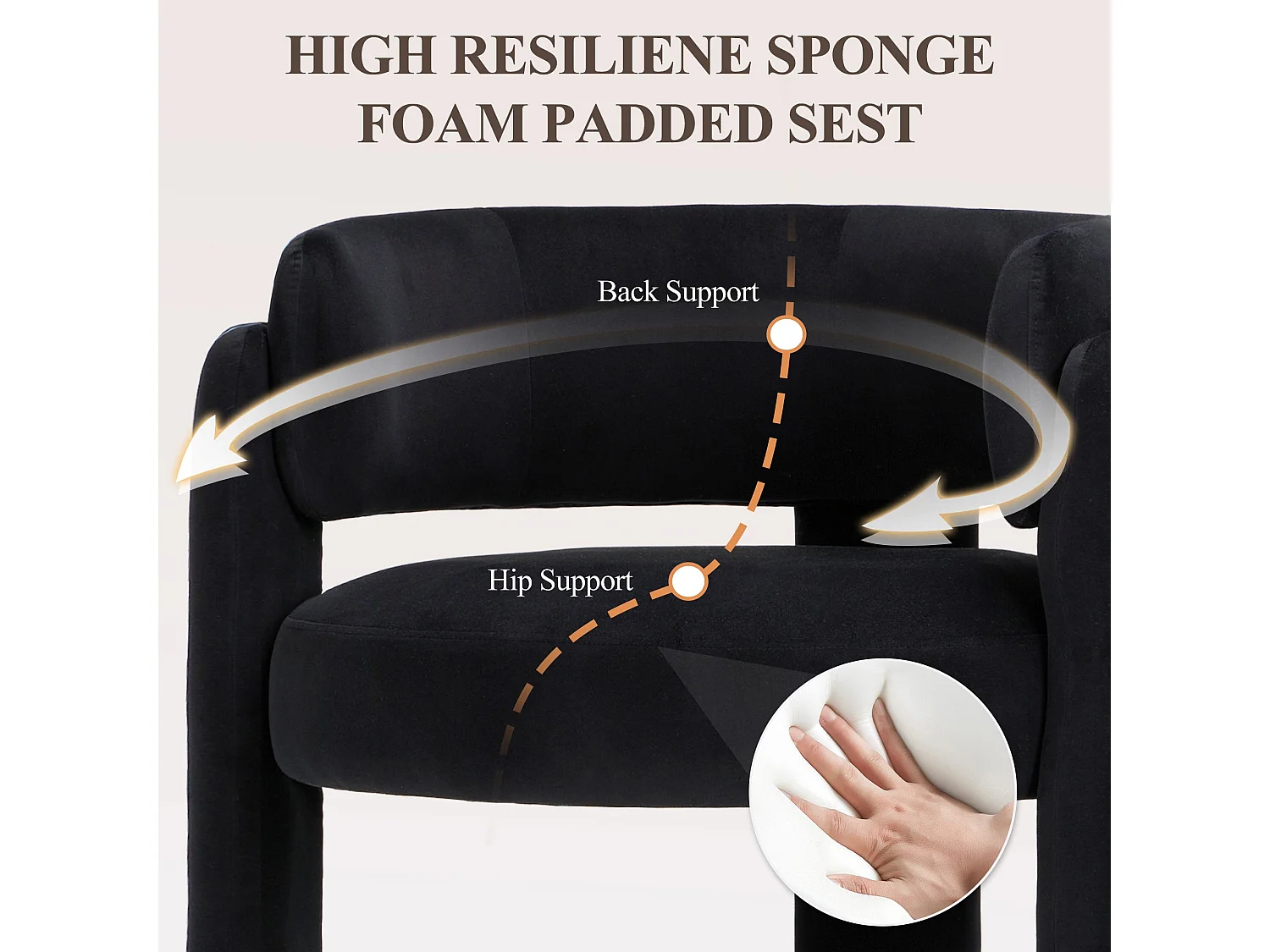 Fauteuil-Canapé design minimaliste — Sublimez votre intérieur moderne et tendance-noir