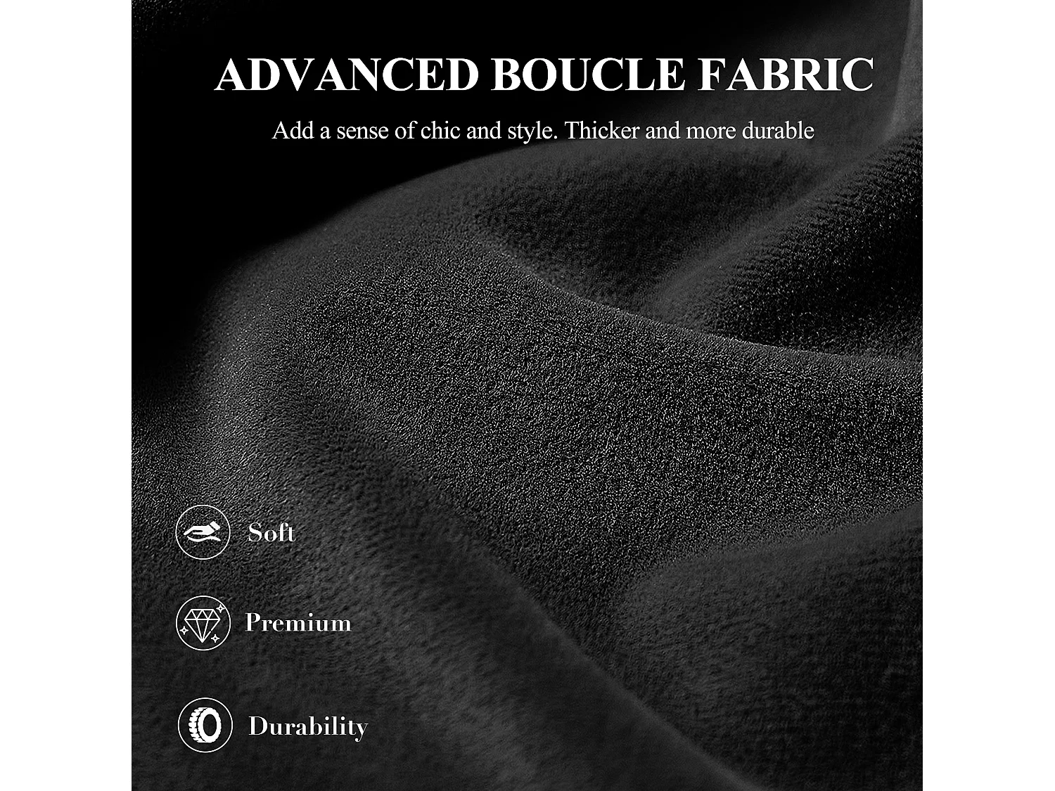 Fauteuil-Canapé design minimaliste — Sublimez votre intérieur moderne et tendance-noir