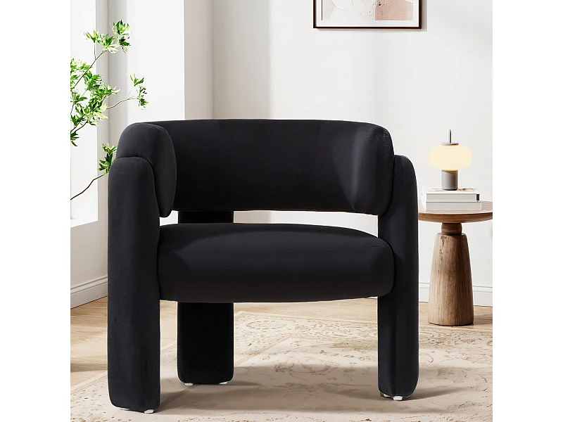 Fauteuil-Canapé design minimaliste — Sublimez votre intérieur moderne et tendance-noir