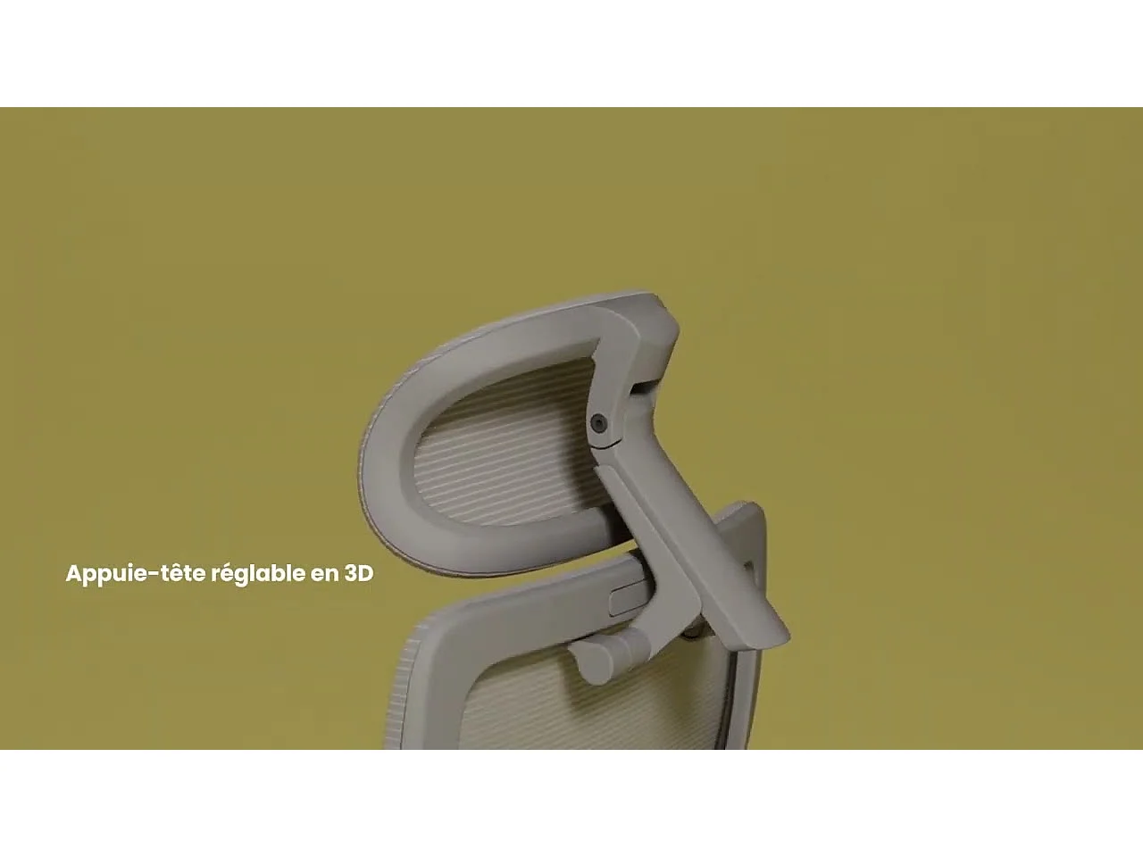 Ergonomische bureaustoel lichtgrijs SMARTUE, 4D armleuningen, voor-achter verstelbare zitting, hoogwaardige metalen poten