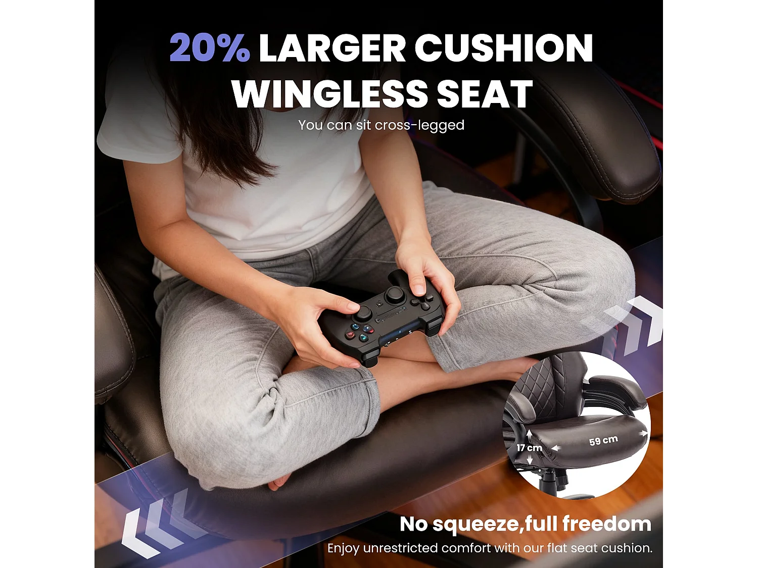 Chaise de bureau avec accoudoirs réglables, dossier structuré et assise extra-large en simili-cuir, Marron