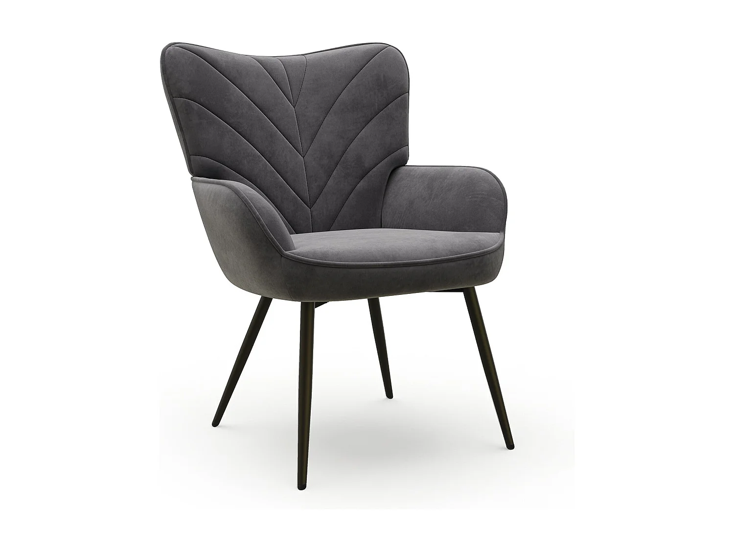 Chaise Moderne à Motif Feuille - Design Simple et Naturel - Chaise polyvalente salon et bureau, gris