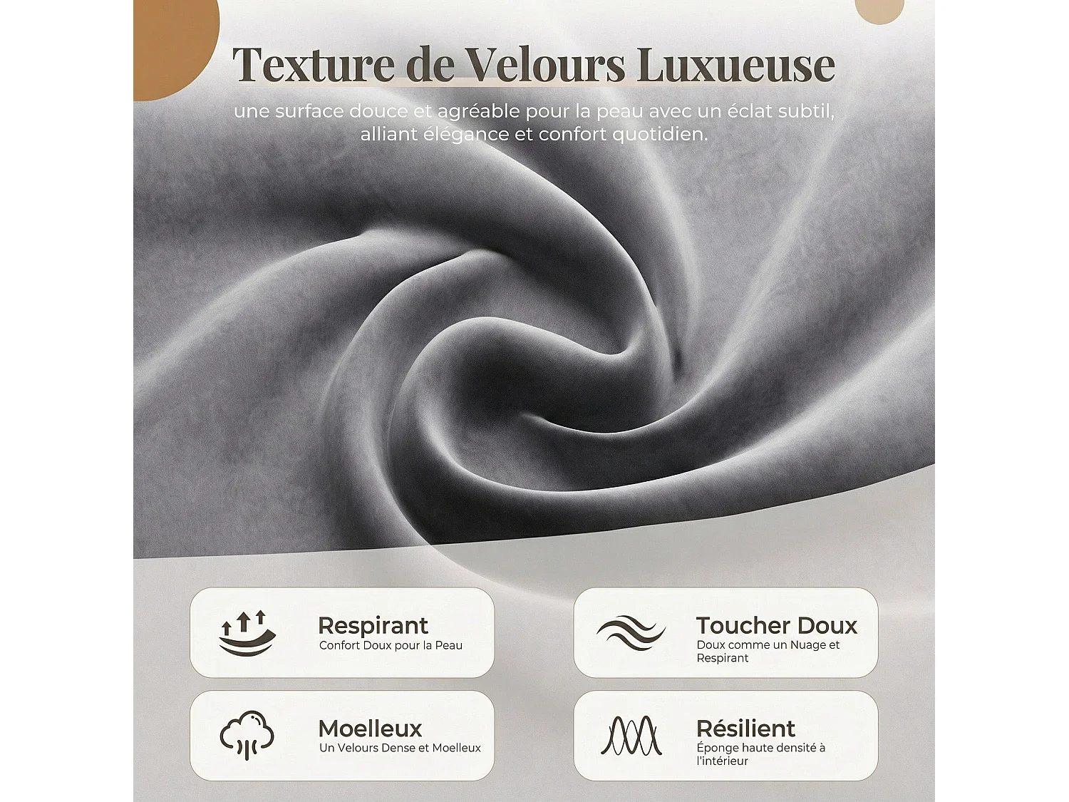 Luxe Fluwelen Fauteuil – Zachte, Ademend, Comfortabel en Veerkrachtig – Grijs