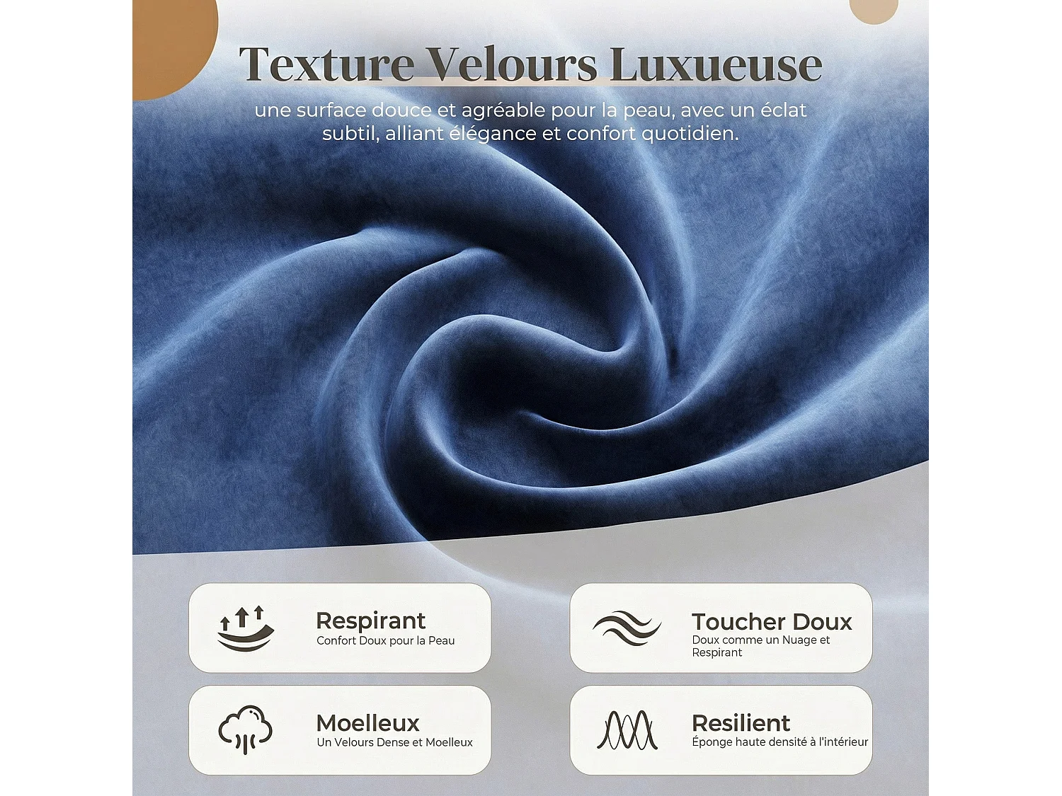 Luxe Fluwelen Fauteuil – Zachte, Ademend, Comfortabel en Veerkrachtig – Blauw