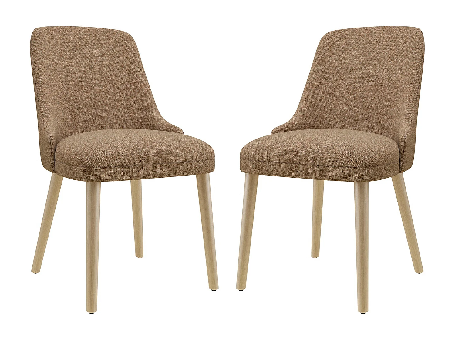 Lot de 2 Chaises de Salle à Manger Haut Dossier – Style Vintage Chic, Assise Confortable, Idéales pour Cuisine et Salle à Manger – marron
