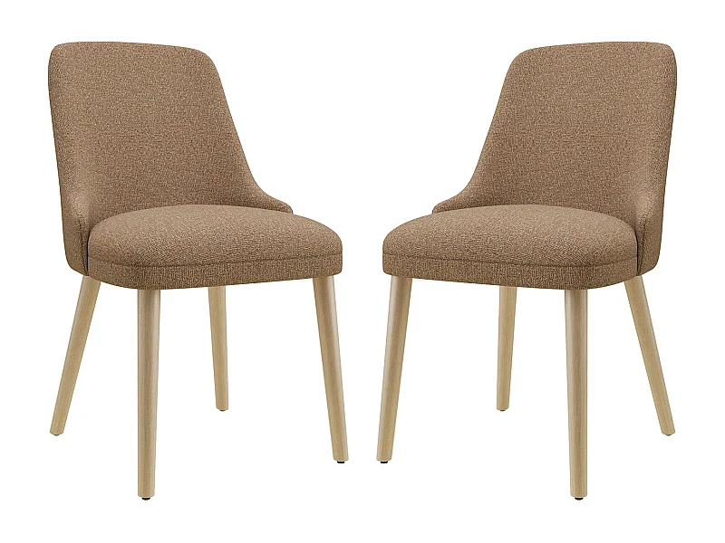 Lot de 2 Chaises de Salle à Manger Haut Dossier – Style Vintage Chic, Assise Confortable, Idéales pour Cuisine et Salle à Manger – marron