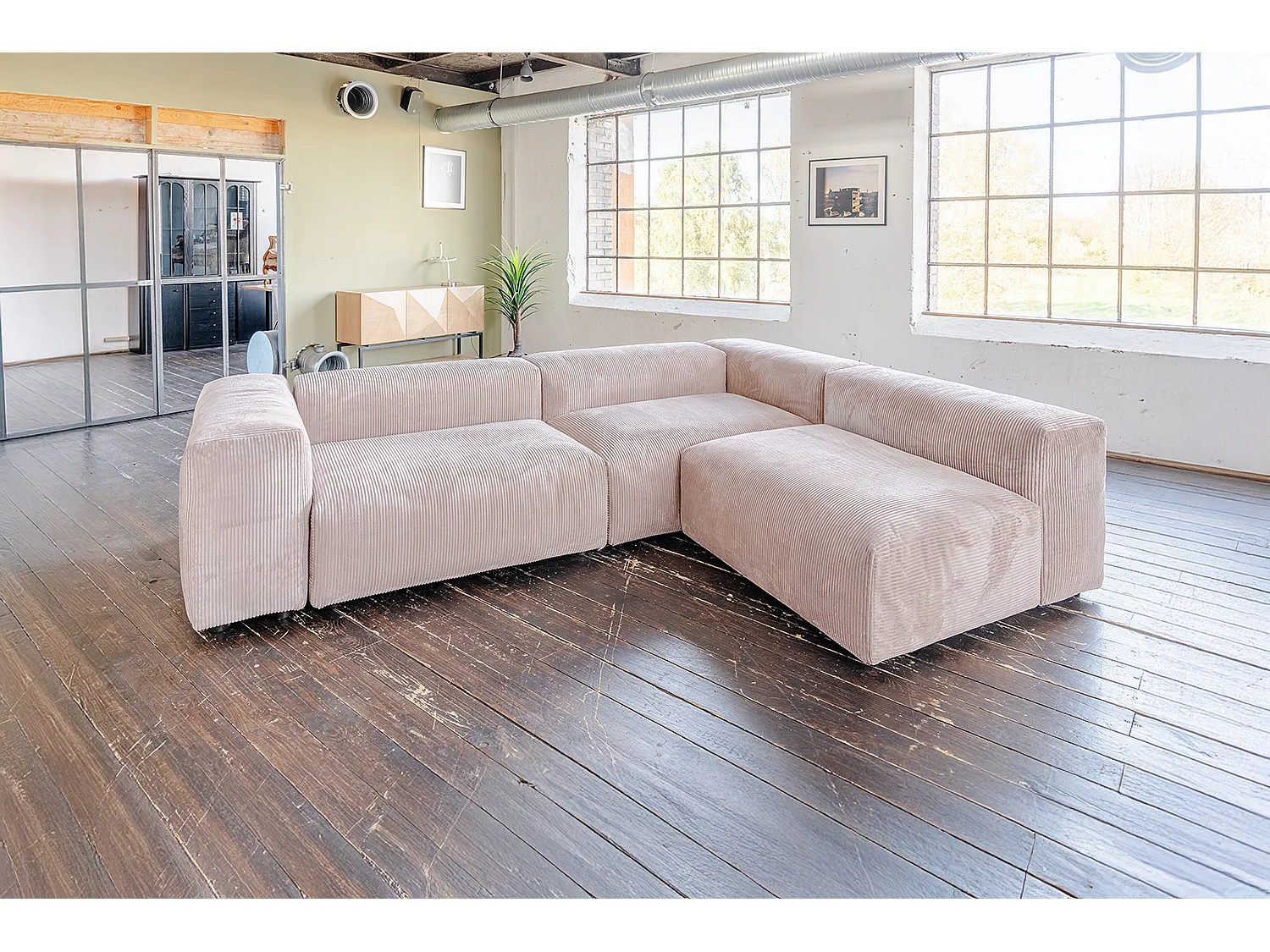 Divano modulare - talpa Velluto a coste - MIA