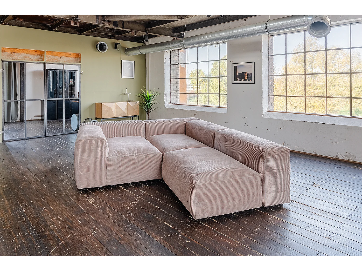 Divano modulare - talpa Velluto a coste - MIA