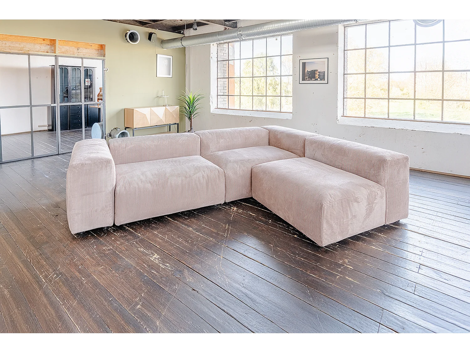 Divano modulare - talpa Velluto a coste - MIA