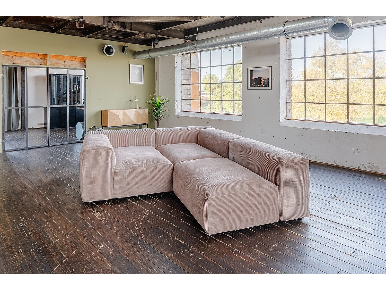 Divano modulare - talpa Velluto a coste - MIA