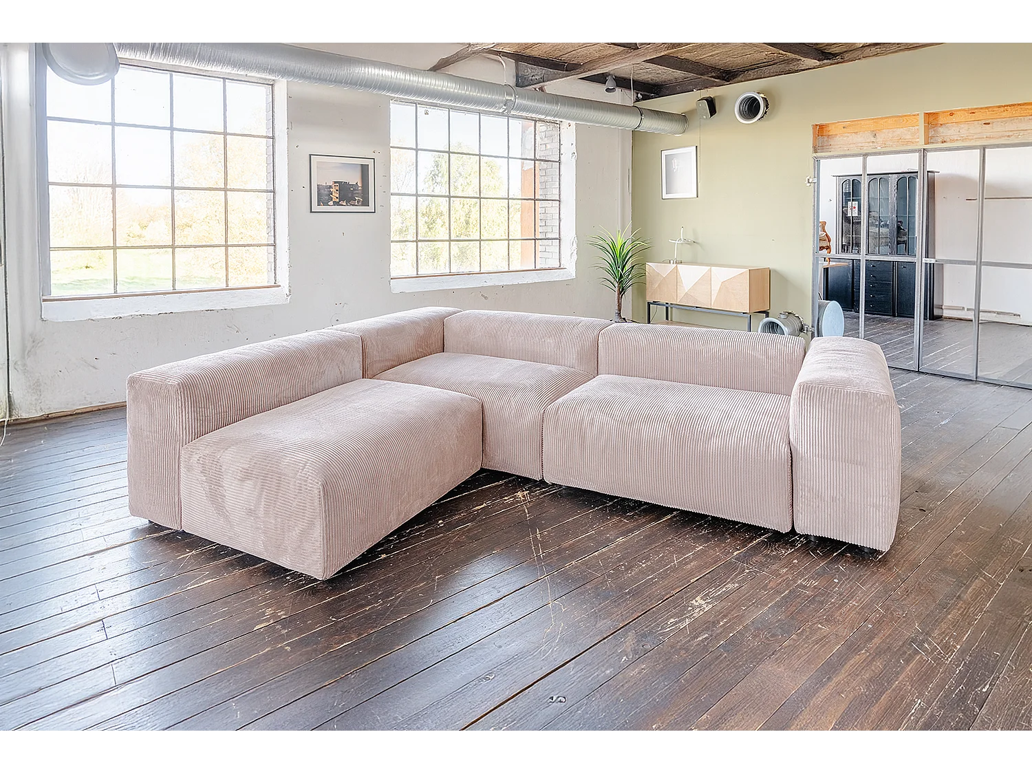 Divano modulare - talpa Velluto a coste - MIA