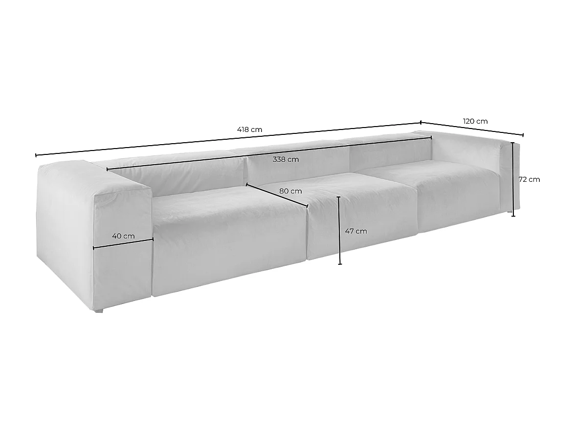 Divano modulare - verde velluto - MIA