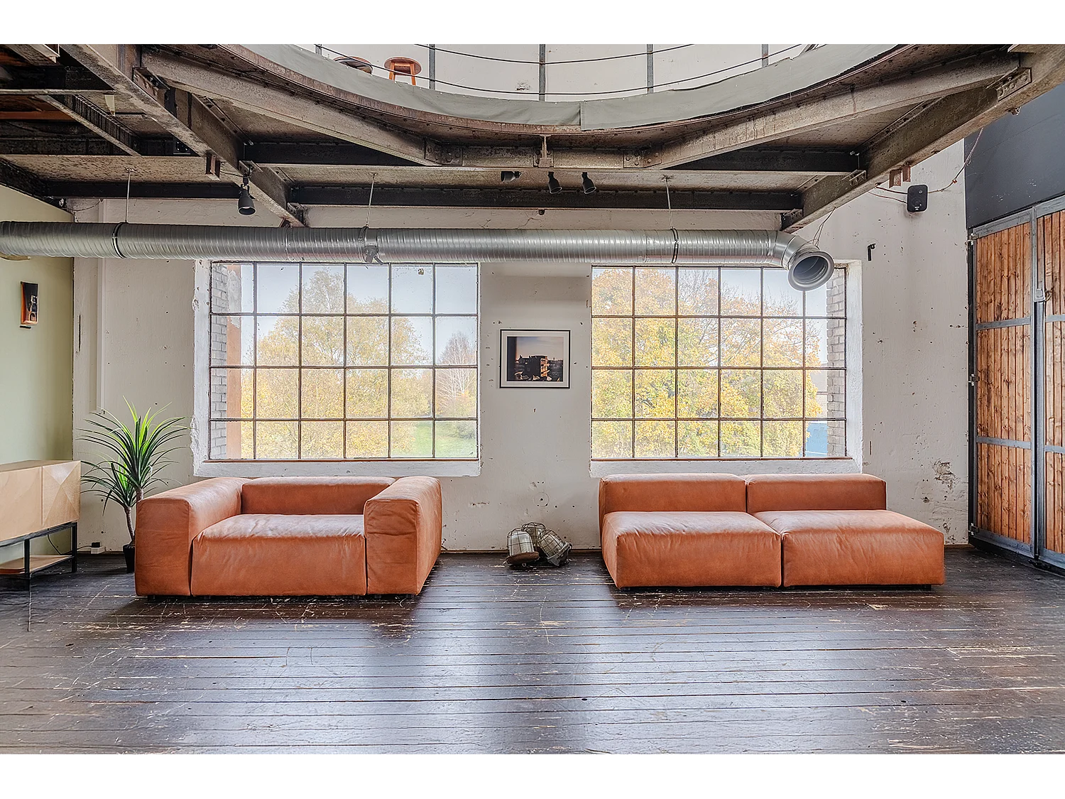 Modulares Sofa - Braun Lederfaserstoff - MIA