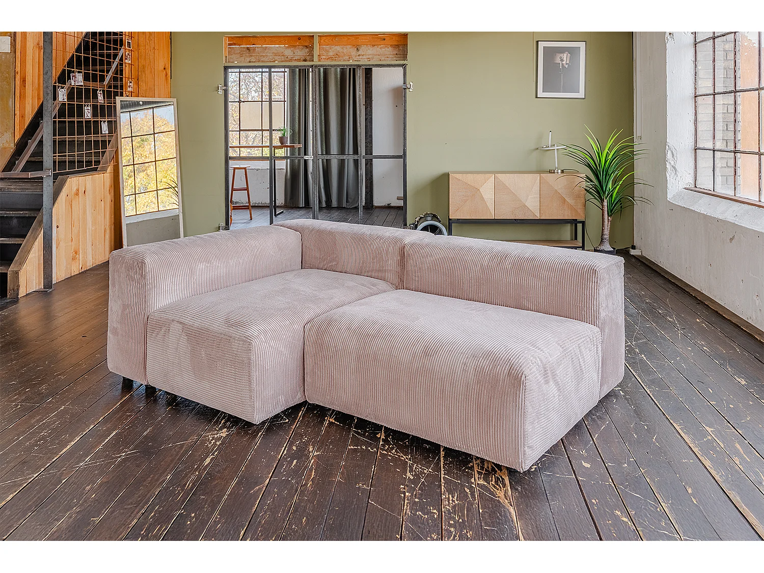 Divano modulare - talpa Velluto a coste - MIA