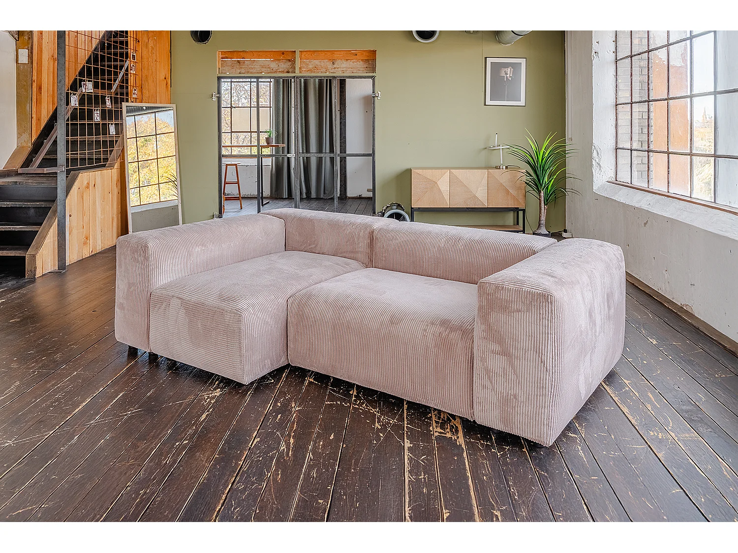 Divano modulare - talpa Velluto a coste - MIA