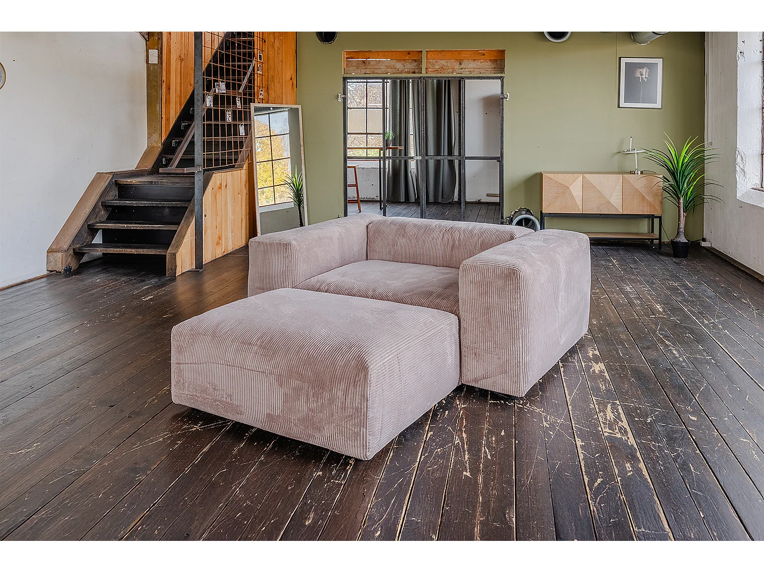 Divano modulare - talpa Velluto a coste - MIA