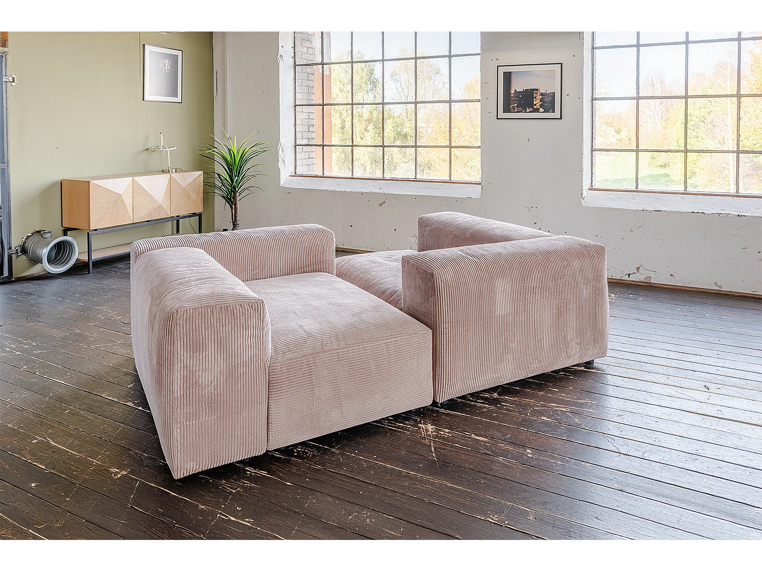 Divano modulare - talpa Velluto a coste - MIA