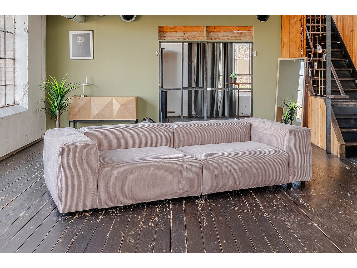 Divano modulare - talpa Velluto a coste - MIA