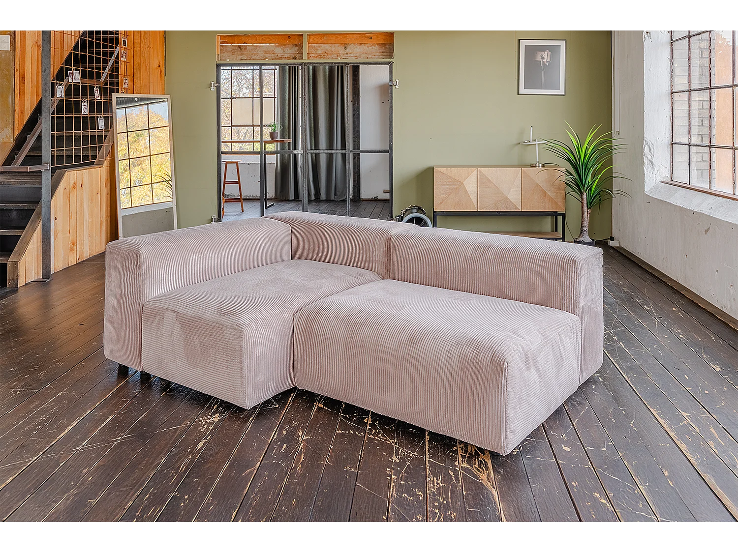 Divano modulare - talpa Velluto a coste - MIA