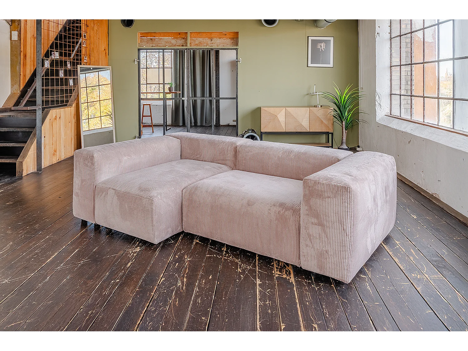 Divano modulare - talpa Velluto a coste - MIA