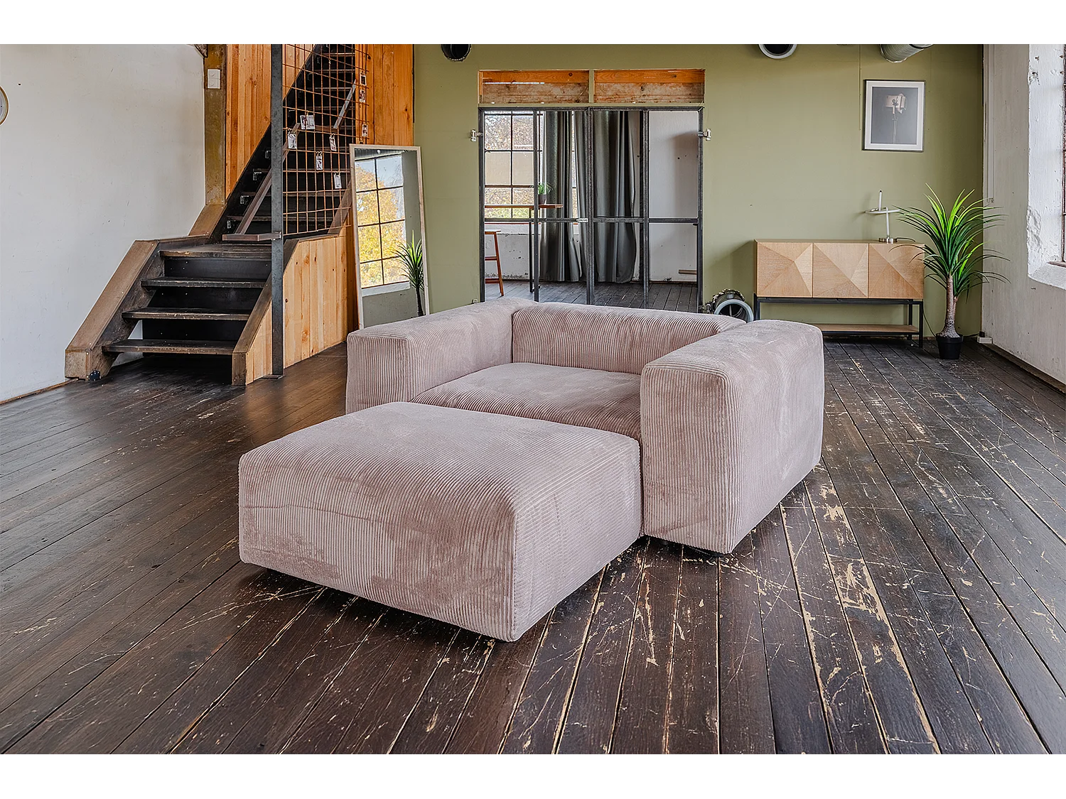 Divano modulare - talpa Velluto a coste - MIA