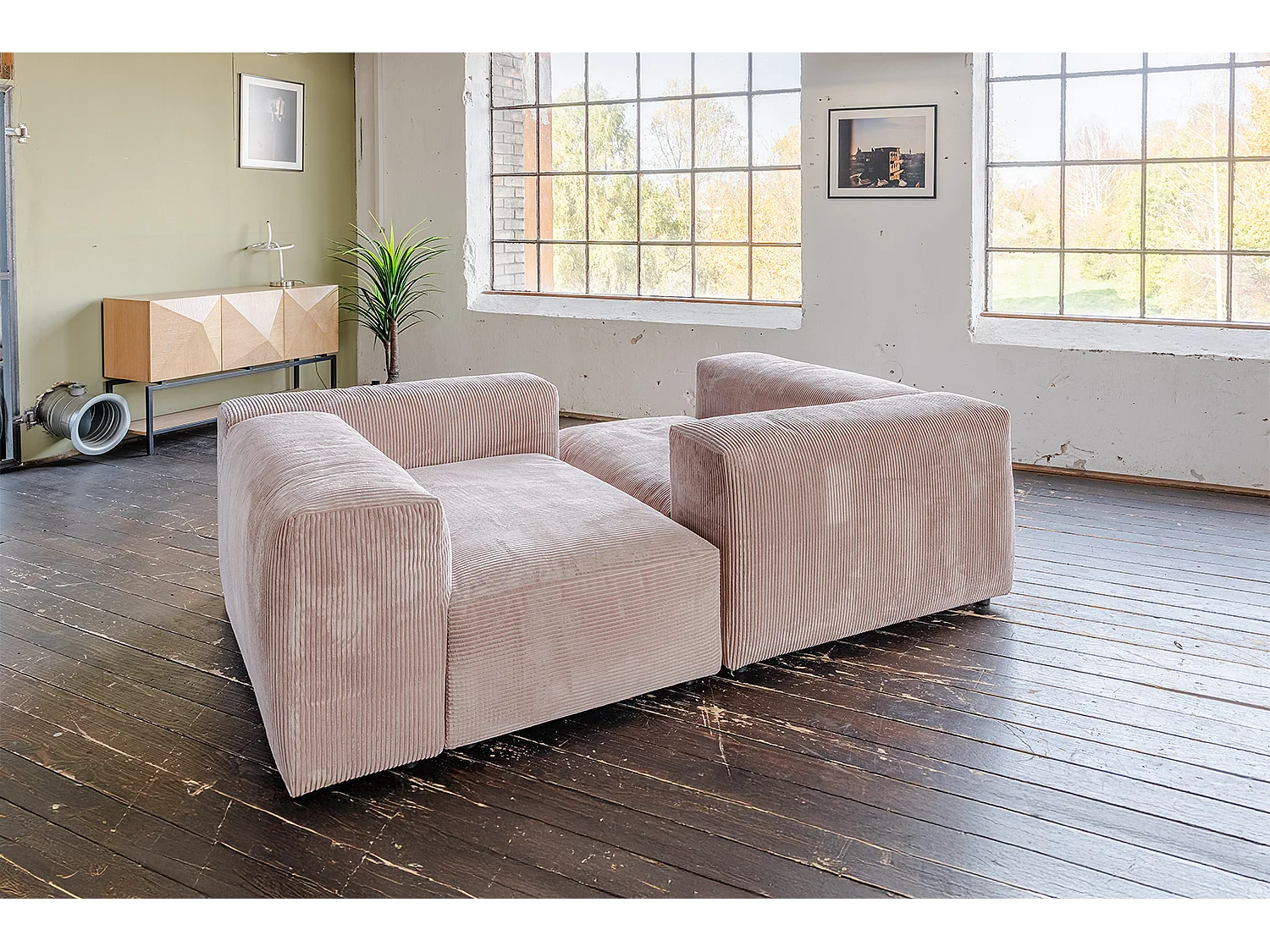 Divano modulare - talpa Velluto a coste - MIA