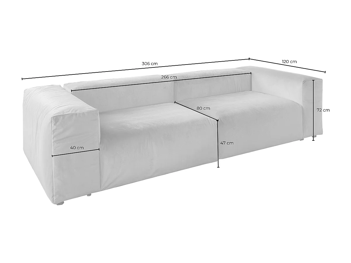 Divano modulare - verde velluto - MIA