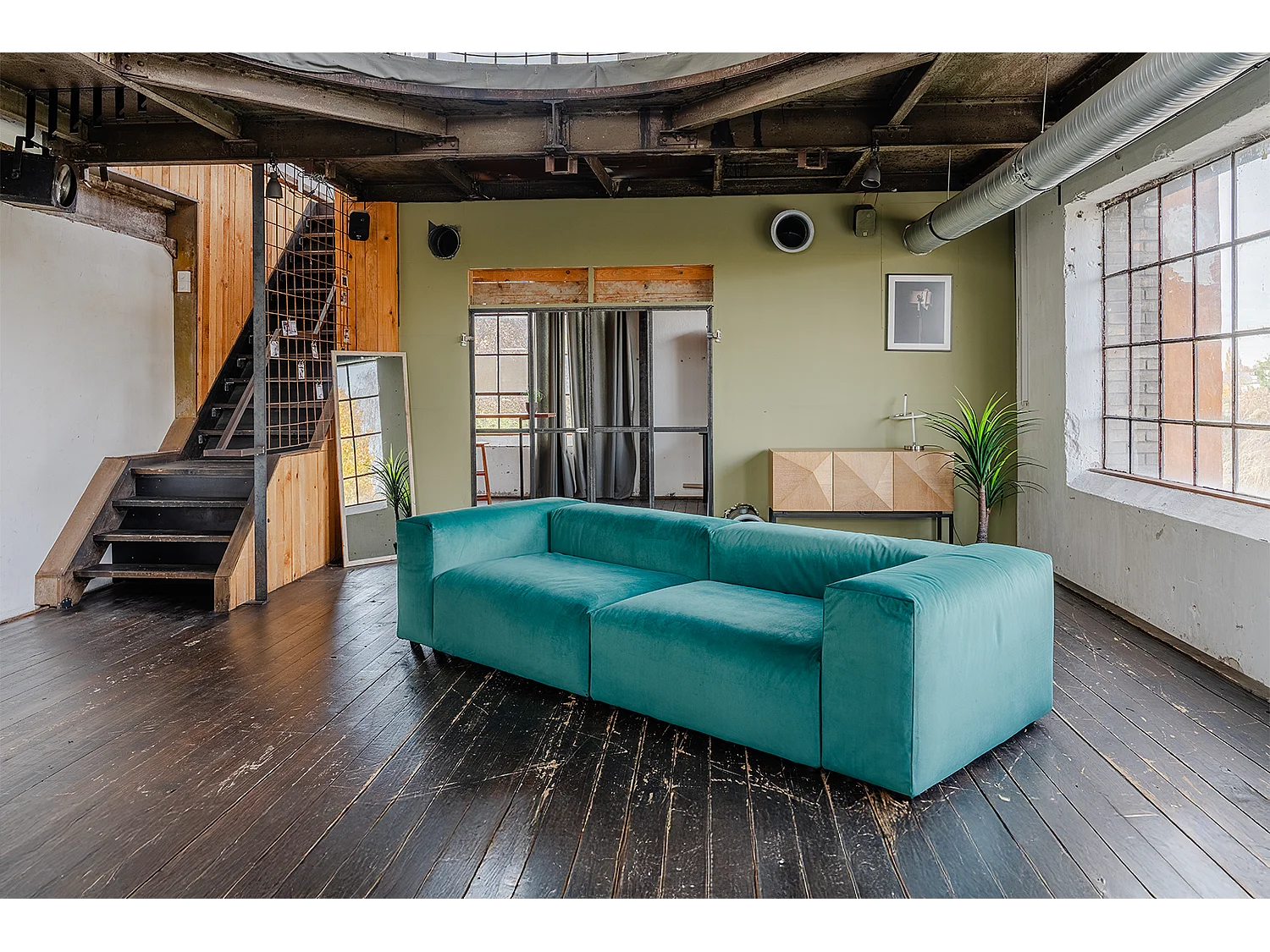 Divano modulare - verde velluto - MIA